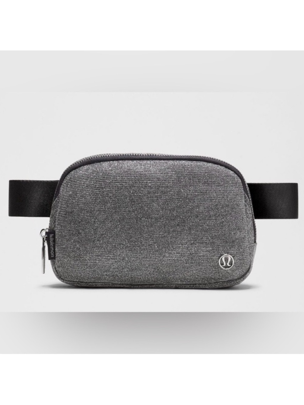 lululemon athletica black/silver glitter Everywhere Belt Bag NWT